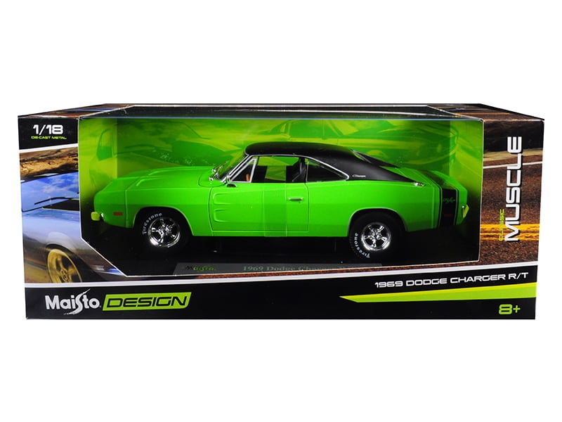 1969 DODGE CHARGER R/T BLACK 1/18 DIECAST CAR BY MAISTO FACTORY SEALED