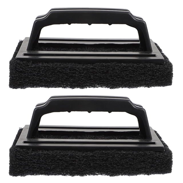 SHISUYAN BBQ Tool Set with Strong Non-slip Handle for Cleaning Grill Racks and Countertops 2pcs Black PP