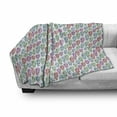 thumbnail image 2 of Botanical Soft Flannel Fleece Throw Blanket, Colorful Leaves Meadow Foliage Watercolor Plants Petals Branch Mother Nature, Cozy Plush for Indoor and Outdoor Use, 60" x 80", Multicolor, by Ambesonne, 2 of 5