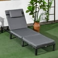 thumbnail image 2 of Outsunny Chaise Longue d'Extérieur Réglable avec Dossier Inclinable et Appuie-Tête, 2 of 10