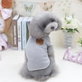 thumbnail image 2 of Camiseta para mascotas, estilo coreano, chaleco para perros pequeños y gatos, ideal para chihuahuas y yorkshire. Gray S, 2 of 9