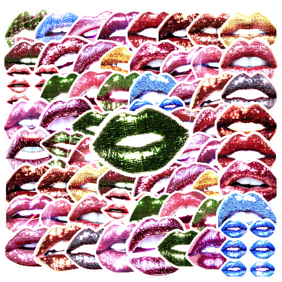 Fashion Lips Theme Stickers, Waterproof Lips Theme Sticker for Water Bottle Laptop Phone Cases Planner Skateboard Luggage Helmet Party Favor Decor, Ideal for Adults Teens Teacher Rewards