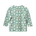 thumbnail image 5 of CCRFTGI Easter Shirts for Girls Size 13-14 3/4 Length Sleeve Cute Bunny Rabbit Easter Egg Print T-shirt for kids Crewneck Tee Shirts Casual Fall Spring Tee Tops Light Green 3-4 Years, 5 of 5