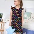 thumbnail image 4 of Balery Rainbow Butterfly Camisón de princesa para niñas, pijama de algodón con mangas abullonadas, suave y bonito.-X-Large, 4 of 6