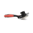 thumbnail image 4 of Jeffers Pet Self-Cleaning Slicker Brush for Dogs & Cats – Self Cleaning Button, Removes Tangles & Loose Hair, Non Slip Handle for Easy Grooming, Go To Gift for Pet Owners – Black, Red - Small, 4 of 7