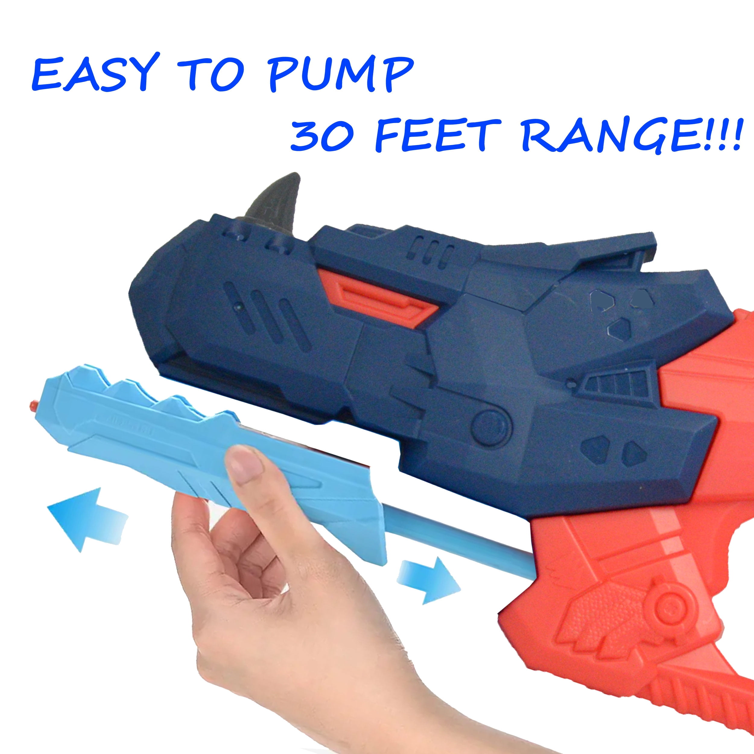 Super Wet Fun Play, 2 PCS Rhino Water Sports Fast Shooter Water Blaster Toy Gun for Pool, Beach, Sand Fun Play