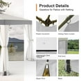 thumbnail image 5 of 10'x10'  Patio Gazebo Tent Outdoor Canopy Shelter w/ Mosquito Netting & 2-Tiered Vented Top  for Garden, Backyard Deck And Lawns, 5 of 6