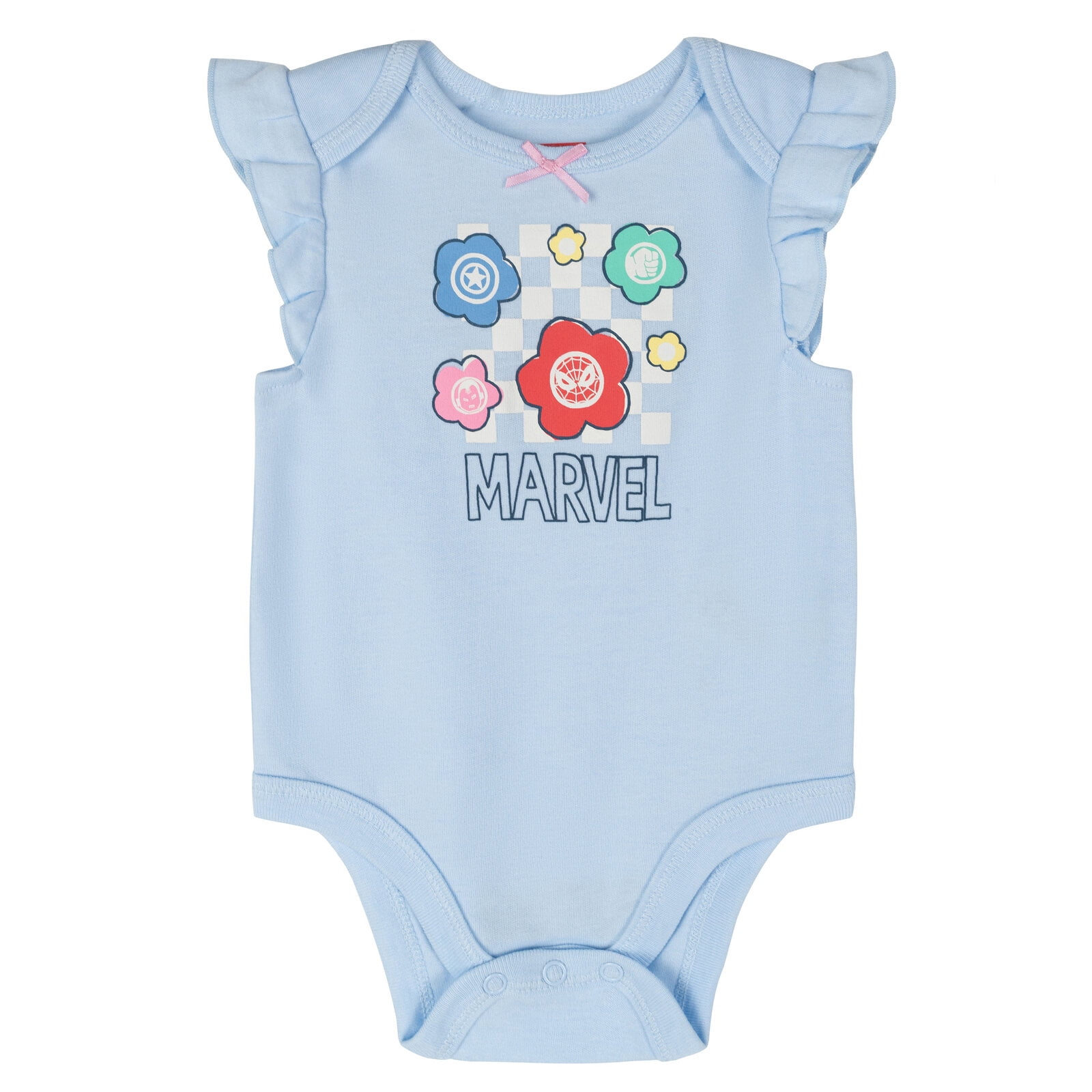Marvel Avengers Spider-Man Iron Man Captain America 5 Pack Bodysuits Newborn to Infant