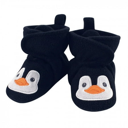 

Hudson Baby Infant and Toddler Boy Cozy Fleece Booties Navy Penguin 12-18 Months