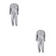 thumbnail image 1 of Naiovety Traje de sauna ligero ejercicio gimnasio hogar sudadera con capucha pantalones comodidad óptima plata M Plata METRO 2Conjunto, 1 of 1
