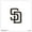Unframed Version, variant on Gallery Pops MLB San Diego Padres - Primary Club Logo Wall Art, White Framed Version, 12" x 12"