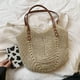 thumbnail image 5 of Bolso Bolso tote de hombro de paja tejido a mano bohemio Bolsos grandes para mujer (Beige), 5 of 6