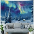thumbnail image 4 of BCIIG  Northern Lights Tapestry Northern Lights Aurora Borealis Wall Hanging Tapestry Magical Winter Snow Forest Tapestry Wall Hanging Psychedelic Tapestry Decor, 4 of 6