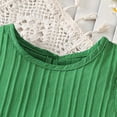 thumbnail image 5 of Xyant Toddler Baby Girl Clothes Knit Floral Fly Sleeve Tops Shorts Cute Summer Spring Outfits Infant Baby Girl Clothing Set (Green,2-3 Years), 5 of 7