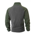 thumbnail image 5 of FRSASU Men's Quarter Zip Color Block Pullover Soft Fleece-Lined Mock Neck thermal Casual Long Sleeve Sweatshirts (S-3XL) Army Green, 5 of 9