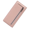 thumbnail image 1 of Cartera larga para mujer Fernando de cuero PU organizador de tarjetas elegante minimalista Rosa, 1 of 8