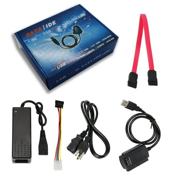 New USB 2.0 2.5" 3.5" IDE SATA HDD Hard Drive Converter Adapter Cable AC Power Adapter - Walmart.com