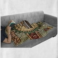 thumbnail image 6 of Retro Soft Flannel Fleece Blanket, Composition of Vintage Retro Car Emblem in Faint Color Sixties Dated Irony Art, Cozy Plush for Indoor and Outdoor Use, 70" x 90", Green Red Cream, by Ambesonne, 6 of 6