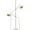 White/Gold, variant on Safavieh Reed 71 in. H Mid-Century Adjustable Duo Floor Lamp