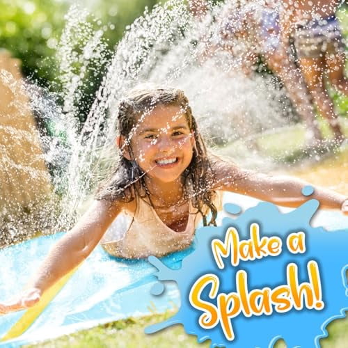 18 x 5 ft - Slip and Slide, Water Slides for Kids - Backyard waterslide for Kids, Outdoor Fun Summer Water Toys, Water Activities for Kid and Adults for Backyard Fun, Ages 4-8, 5, 6, 7, 8-12 +