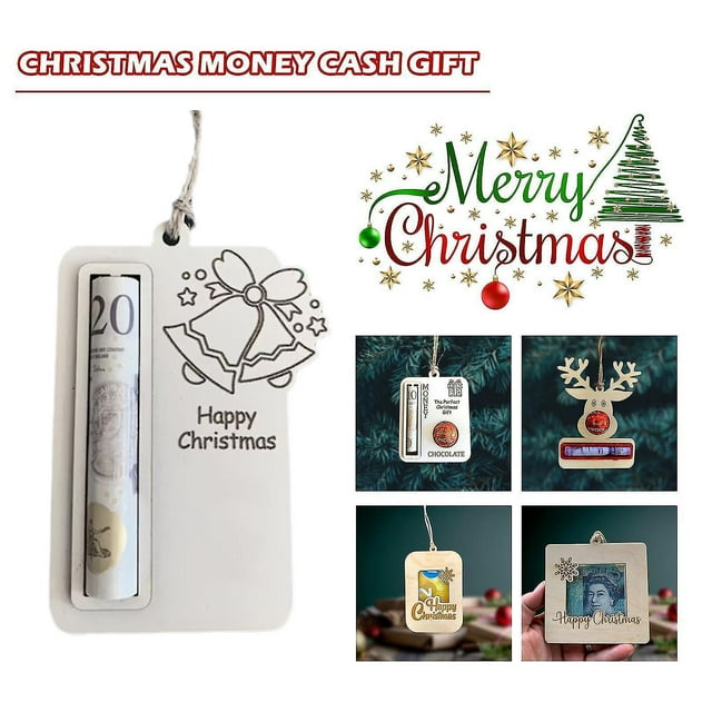 Cartera de dinero de Navidad, sobre, soporte para regalo, tarjeta de regalo de bolsillo, tarjetas de dinero