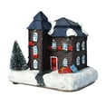 thumbnail image 2 of casa de Navidad llevó de luz cálida de nieve Soledad Casa de miniaturas de resina, 2 of 10