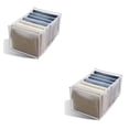 thumbnail image 3 of Monstrate Organizador de ropa de malla de 2 piezas, cestas para armario, caja para guardar ropa, contenedores, ropa interior, divisor, Type1 NO1, 3 of 6