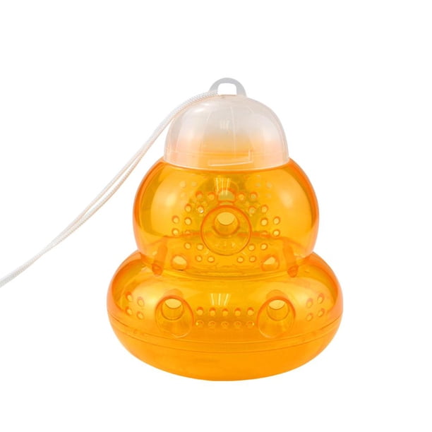 Atrapador de abejas en forma de calabaza, trampa reutilizable para insectos de abejas para jardín (naranja) Likrtyny Libre de BPA