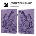 thumbnail image 6 of Allytech Galaxy Tab A8 10.5" Case X200, PU Leather Pretty Butterfly Embossed Cards Slots Pen Holder Shockproof Auto Sleep Wake Case Cover for Samsung Galaxy Tab A8 10.5" X200 X205 X207 - Purple, 6 of 6