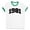 White/Kelly Green, variant on 1981 College Style Ringer Tee Shirt Unisex Large White/Black