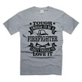 thumbnail image 4 of Mens Funny Saying T-shirt Firefighter Funny Shirt Firefighter Birthday Gifts Father's Day Shirts (4X-Large Military Green), 4 of 5