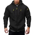 thumbnail image 5 of Zip Up Hoodie Men 2026 Fall Winter Long Sleeve Full Zipper Hooded Sweatshirt with Pockets Cardigan Jacket Outerwear, 5 of 5