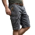 thumbnail image 7 of Jessboyy Jean Cargo Shorts for Men with Multi Pockets Button Zipper Knee Length Bermuda Cargo Summer Outdoor HIking Work Shorts Black,XXXL, 7 of 7