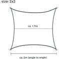 thumbnail image 3 of 2x2m Square Shade Sail, Breathable Hdpe Shade Cloth, 2m Shade Net For Yard, Garden, Patio, Outdoor Camping, White 2x2m, 3 of 5