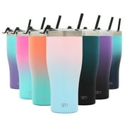 Simple Modern 32oz Slim Cruiser Tumbler with Straw & Closing Lid Travel Mug - Gift Double Wall Vacuum Insulated - 18/8 Stainless Steel Water Bottle Ombre: Sweet Taffy