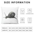 thumbnail image 5 of Autua Snail Theme Graphic Decorative Cushion Cover for Home Couch Living Room Sofa - Aesthetic Throw Pillow Case for Men Women Boy Girl, All Year Round Use, 1PC Pack 24x24in, 5 of 5