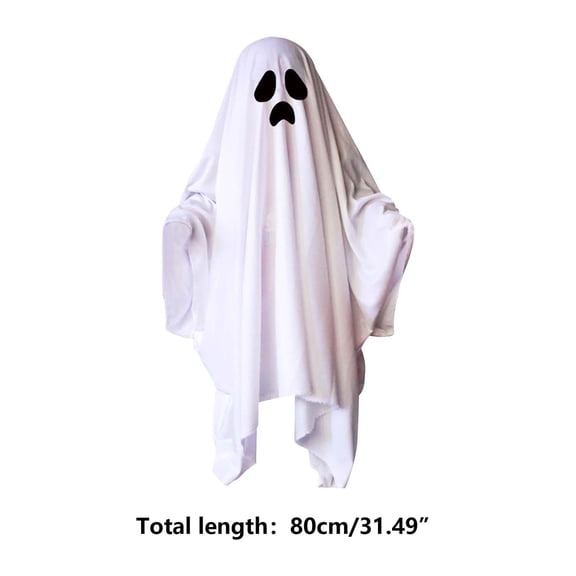 Ghost Halloween Costume for Adult, Ghost Costume Gown Cosplay Roleplay Supplies for Ghost Corner Party Props 31.5In