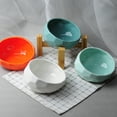 thumbnail image 2 of Ceramic Cat Bowl with Slanted Design, Elevated Dog Dish for Neck Comfort & Whisker Relief, Easy-Clean Pet Food Bowl, 2 of 9