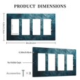 thumbnail image 3 of Dark Blue Oil Pattern Light Switch Cover Decorative Switch Plates and Outlet Covers Wall Plates for Electrical Kitchen Home Office Art Decor, 3 of 5