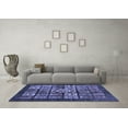thumbnail image 3 of Ahgly Company Machine Washable Indoor Rectangle Abstract Blue Modern Area Rugs, 4' x 6', 3 of 4