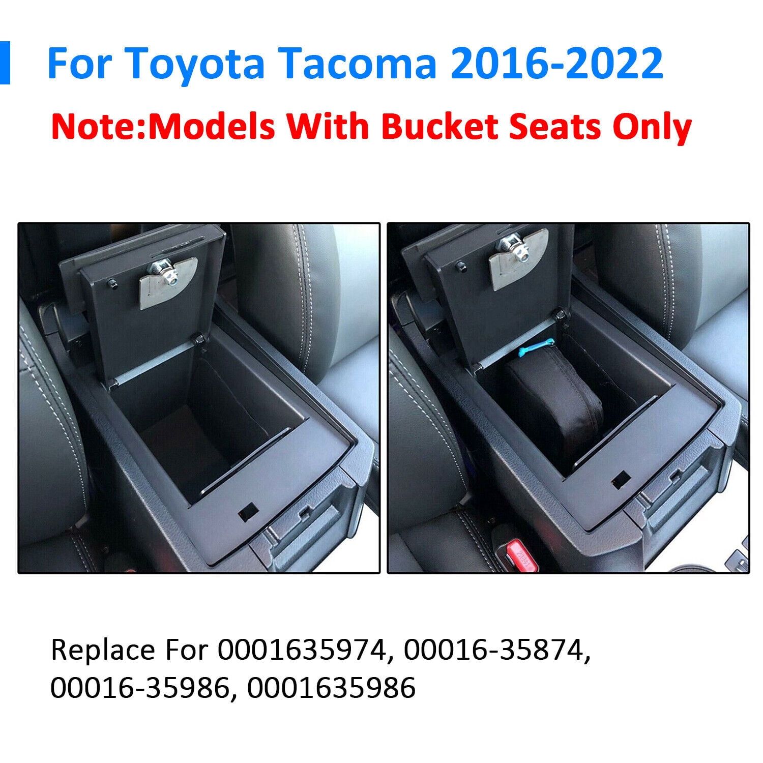 Kojem Safe Center Console Car Safe Interior Storage Lock Gun Safe Box for Toyota 4Runner 2014-2022 Replaces 00016-86184 00016-34174