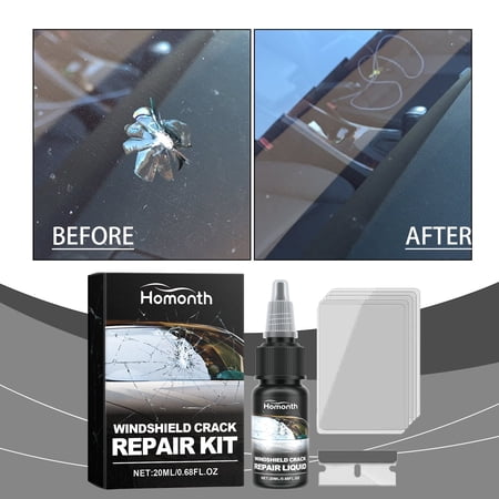 Windshield Repair Kit - Professional Nano Titanium Oxide Strengthened Solution, Fix Cracks & Chips on Car Windshield & Windows, Easy DIY, UV Light & Sunlight Curable, Restores Clarity & Strength