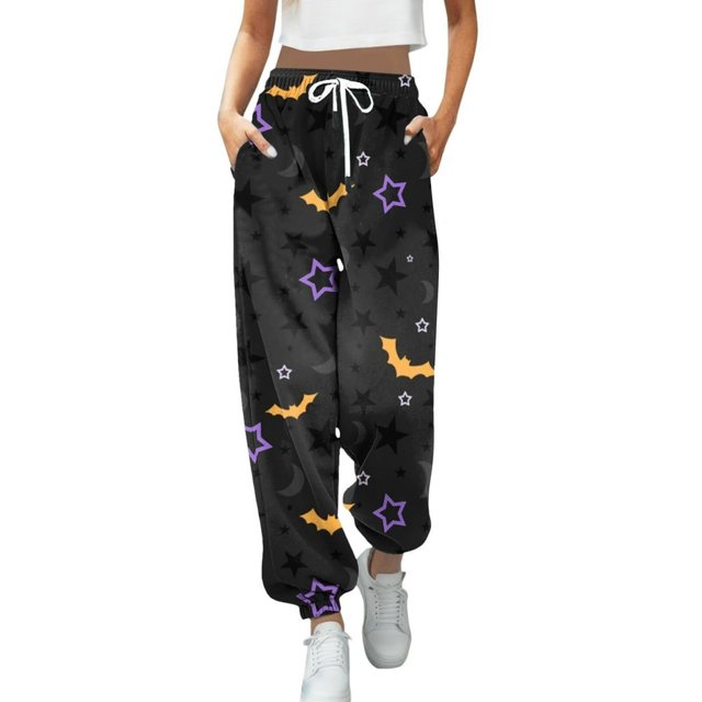 Nouveau Pantalon Décontracté Mode Impression 3D pour Femmes Taille Haute à Cordon