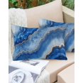thumbnail image 6 of Blue Marble Throw Pillow Covers, Modern Luxury Granite Surface Motif Sketch Soft Breathable Pillow Cases with Invisible Zipper for Sleeping, Standard Pillowcases for Couch Bed Sofa Chair 20x26 Inches, 6 of 6