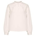 thumbnail image 4 of asdoklhq Blouses for Women Clearance $5,Women Classic Solid Color Button Chiffon Long Sleeve Loose Tunic Tops Blouses Shirt, 4 of 9