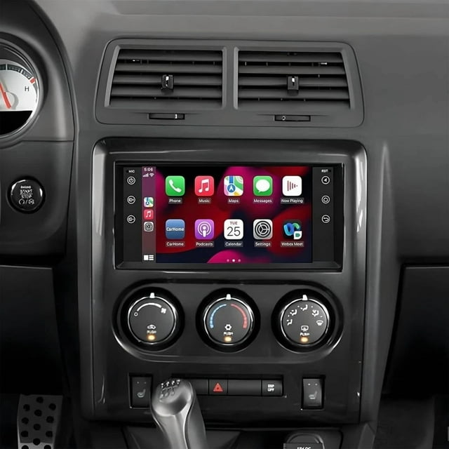 4+64GB Android 13 Unité de Radio de Voiture For Dodge Challenger 2008-2014 - Écran IPS 7 Pouces, Support CarPlay/Android Auto GPS Navigation + Caméra HD, Bluetooth, FM, SWC