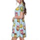 thumbnail image 2 of Disketp Cute Cartoon Owls 3 para Vestido de Manga Corta para Mujeres, Vestidos de Verano para Mujeres, Casual y Holgado para la Playa, 2 of 6
