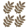 thumbnail image 4 of Fennco Styles Hand Beaded Leaf Decorative Napkin Rings, Set of 4 - Green Napkin Holders for Home, Dining Room, Banquet, Family Gathering, Holiday Décor and Special Occasion, 4 of 6