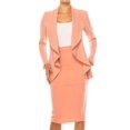 thumbnail image 5 of Moa Collection Women's Chic 2-Piece Suit Set - Open Front Blazer and Matching Pencil Skirt, 5 of 6