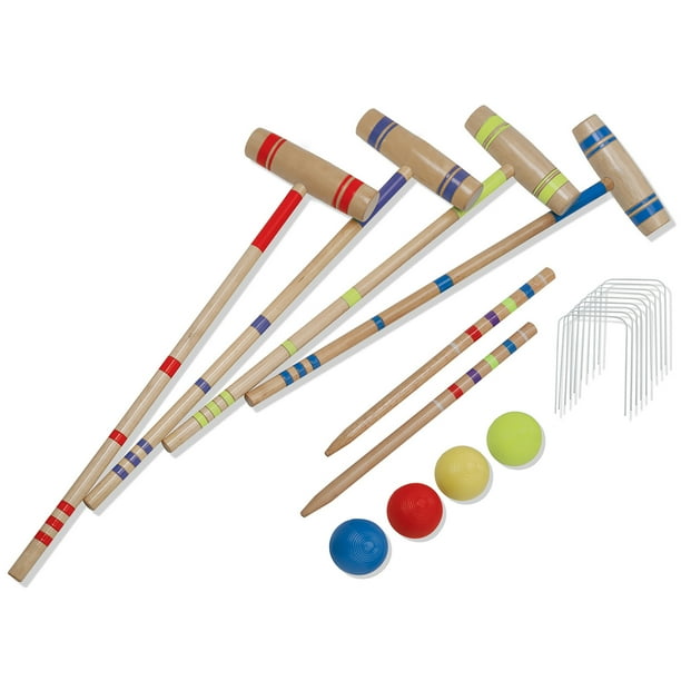 Hedstrom Halex Classic American Nine Wicket Croquet, 19 Pieces (Multi